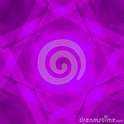 Scalding triangular strokes of intersecting sharp lines with violet triangles and a star Stock Photo