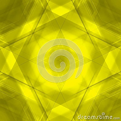 Scalding triangular strokes of intersecting sharp lines with yellow triangles and a star Stock Photo