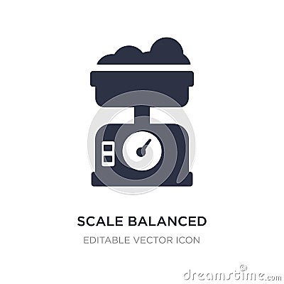 scale balanced tool icon on white background. Simple element illustration from Food concept Vector Illustration