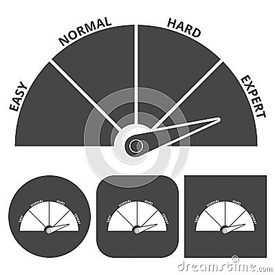 Scale icon expert - vector icons set Vector Illustration