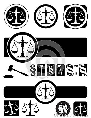 Scale of justice Vector Illustration