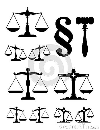 The scale of justice Vector Illustration