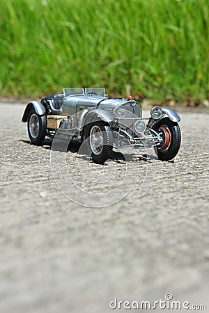 Scale model replica of the Mercedes-Benz SSKL 1931 racing car Stock Photo