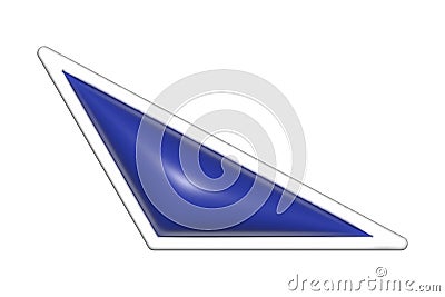 Scalene triangle 3d shapes, 3d geometric basic, simple scalene shape Stock Photo