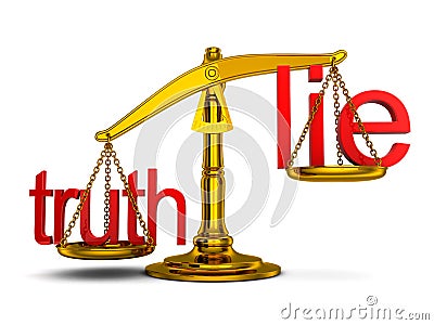 Scales, advantage truth Stock Photo