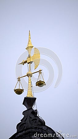 Scales and axe. Stock Photo