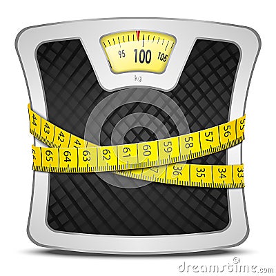 Scales Diet Concept Vector Illustration