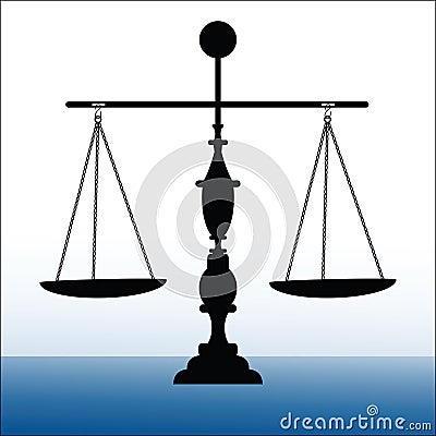 Scales of justice Vector Illustration