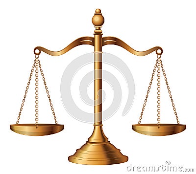 Scales of Justice Vector Illustration