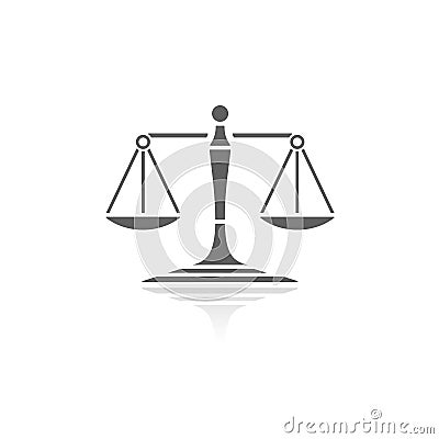 Scales of justice icon Vector Illustration