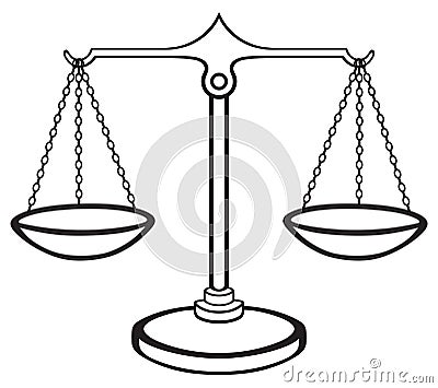 Scales of Justice Vector Illustration