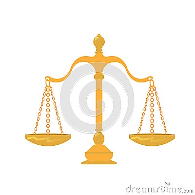 Scales of justice Vector Illustration