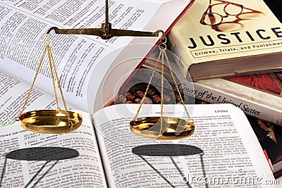 Scales of justice Stock Photo