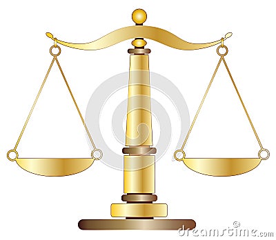 Scales of Justice Vector Illustration