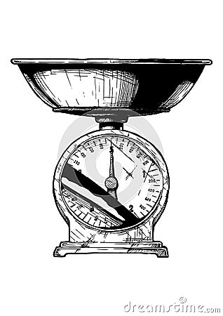 Scales trading mechanical Vector Illustration