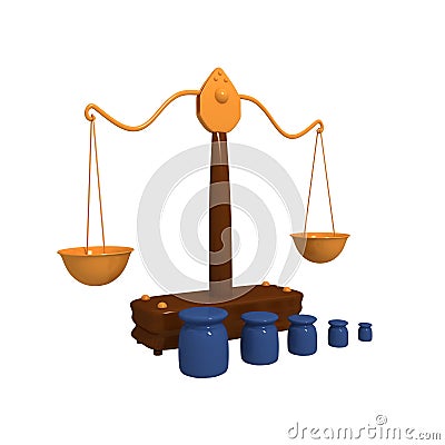 Scales with weights Stock Photo