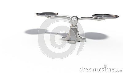 Scales on the white, 3d render Stock Photo