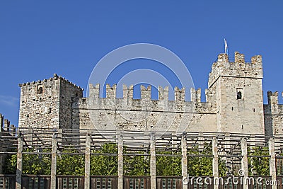 Scaliger Castle in Torri del Benaco Stock Photo