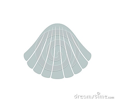 Scallop logo. Isolated scallop on white background Vector Illustration