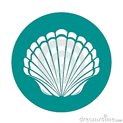 Scallop sea shell Vector Illustration