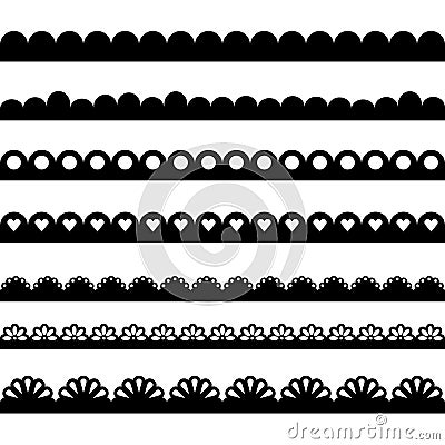 Scalloped edge collection Vector Illustration