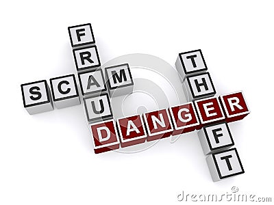 Scam fraud theft danger Stock Photo