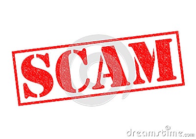 SCAM Rubber Stamp Stock Photo