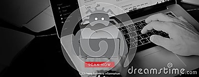 Scam Virus Spyware Malware Antivirus Concept Stock Photo