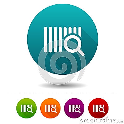 Scan Code icons. eCommerce signs. Shopping symbol. Circle web buttons Stock Photo