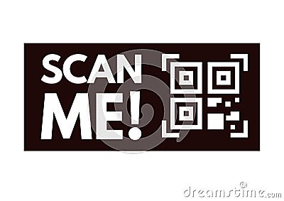 scan QR code, Scan me Vector Illustration