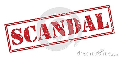 Scandal stamp on white background Stock Photo