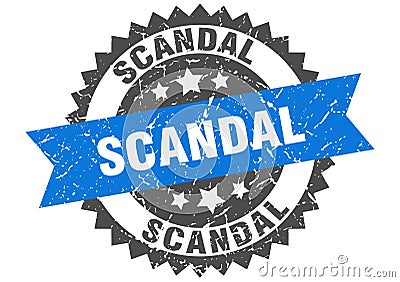 scandal stamp. scandal grunge round sign. Vector Illustration