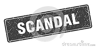 scandal sign. scandal grunge stamp. Vector Illustration