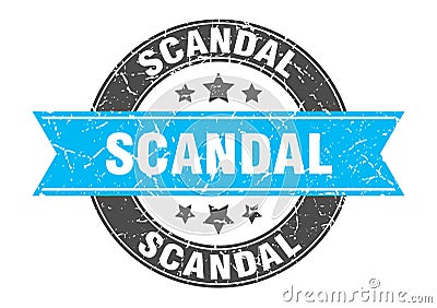 scandal stamp Vector Illustration