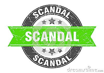 scandal stamp Vector Illustration