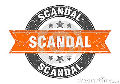 scandal stamp Vector Illustration