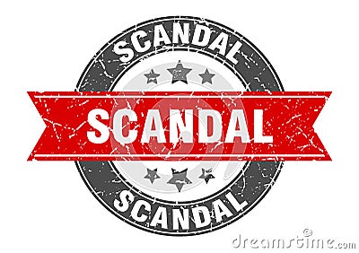 scandal stamp Vector Illustration