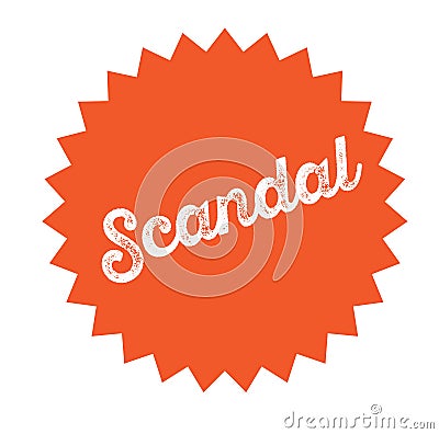 Scandal stamp on white Vector Illustration