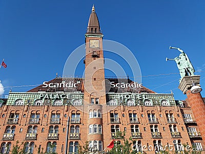 Scandic Palace Hotel facade in Copenhagen Editorial Stock Photo