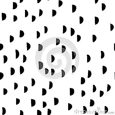 Scandinavian abstract cute colorful design of the semi-circle of the moon with a white background, pattern seamless Wallpaper back Vector Illustration