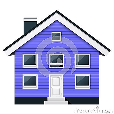 Scandinavian condominium - suburban townhouse Vector Illustration