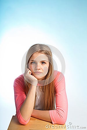 Scandinavian cute young girl portrait Stock Photo