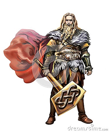 Scandinavian God Thor Stock Photo