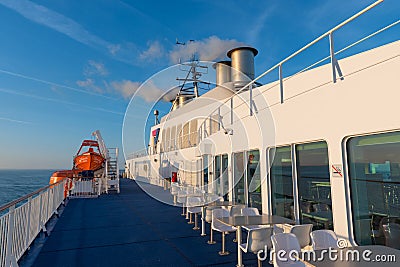 Scandlines ferry Copenhagen which sails between Danish town of Gedser and German city of Rostock Editorial Stock Photo