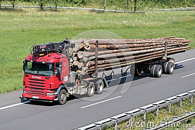 Logging truck Editorial Stock Photo