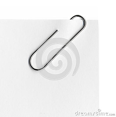 Scanned metal paper clip Stock Photo