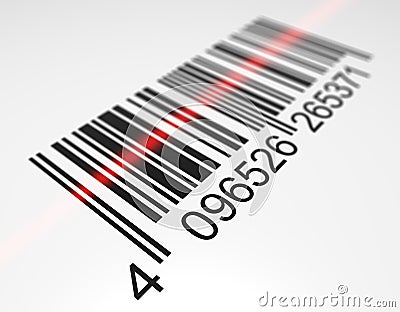 Scanning a bar code Stock Photo