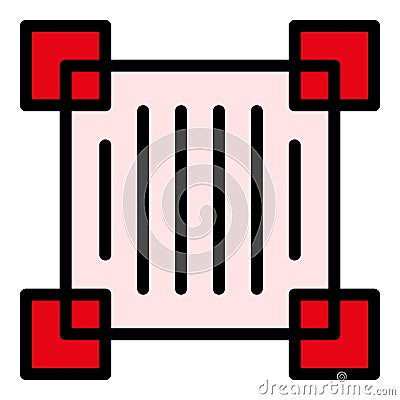Scanning code frame icon vector flat Stock Photo