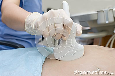 Scanning of a stomach Stock Photo