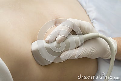 Scanning of a stomach Stock Photo